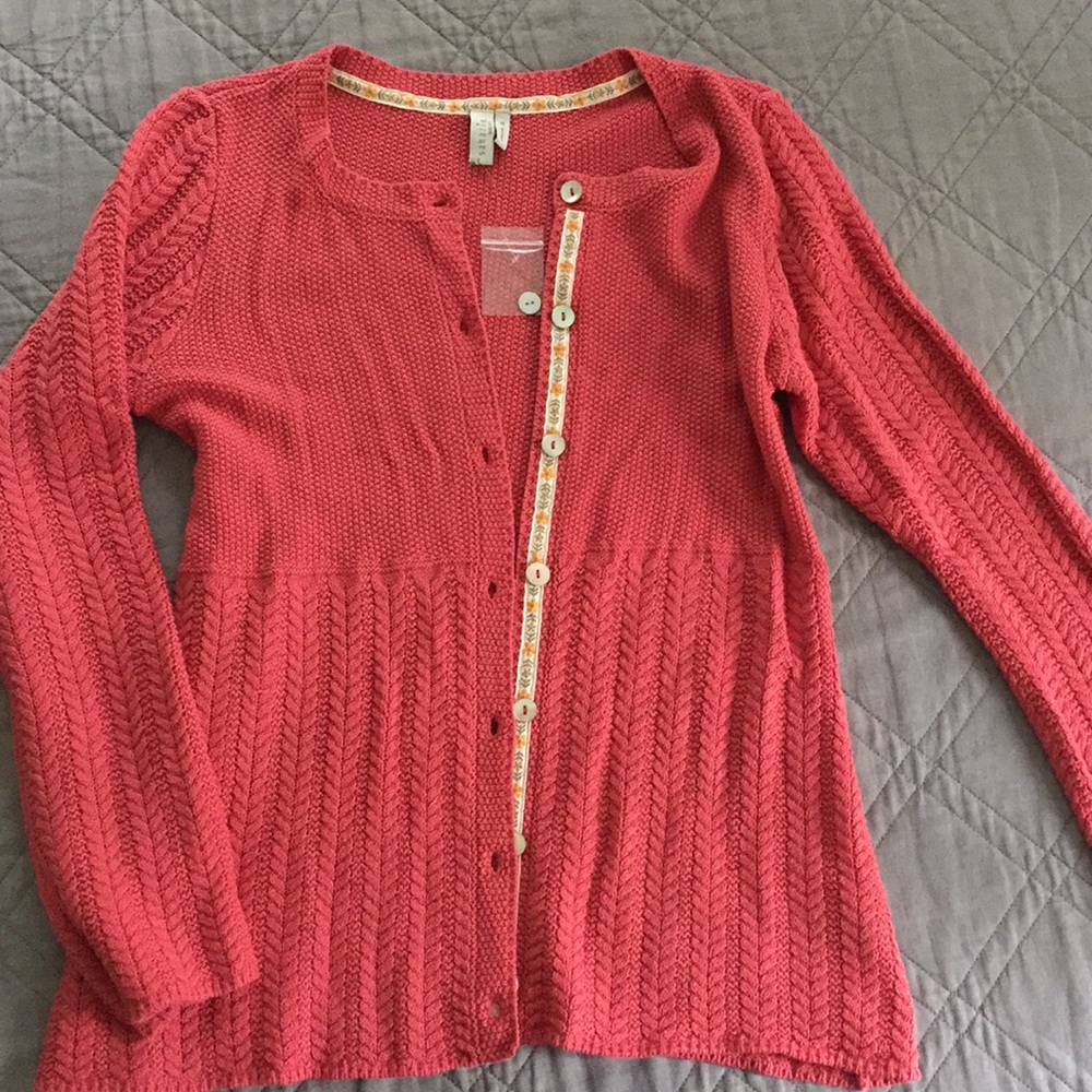 Pink, beautifully detailed cardigan...new!